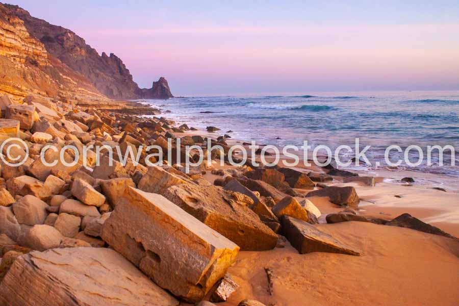 Boulders And Cliffs At Praia Da Luz
